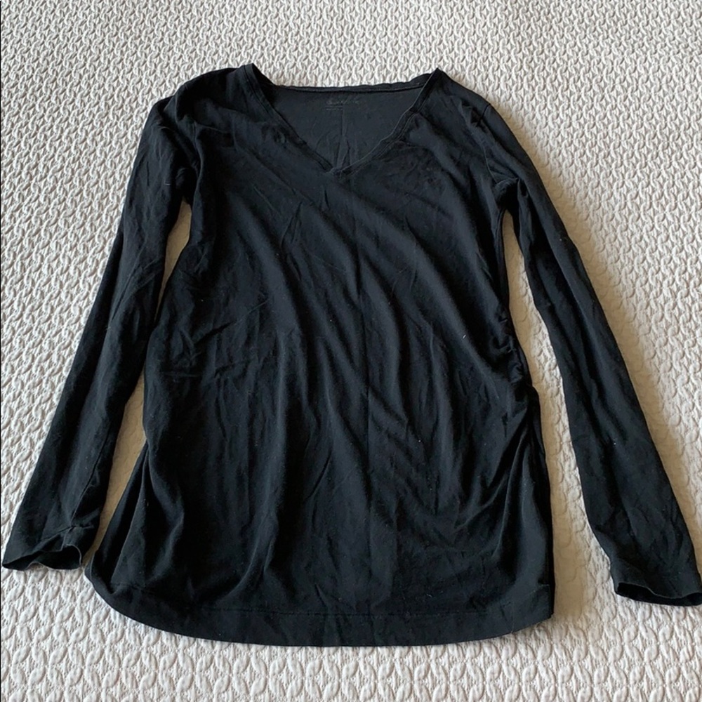 Gap Maternity long sleeved shirt, black, small